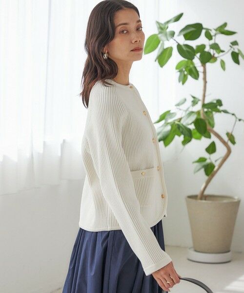 SHIPS / シップス カーディガン・ボレロ | 〈手洗い可能〉モール リブ クルーネック カーディガン | 詳細7