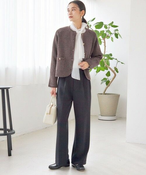 SHIPS / シップス カーディガン・ボレロ | 〈手洗い可能〉モール リブ クルーネック カーディガン | 詳細21