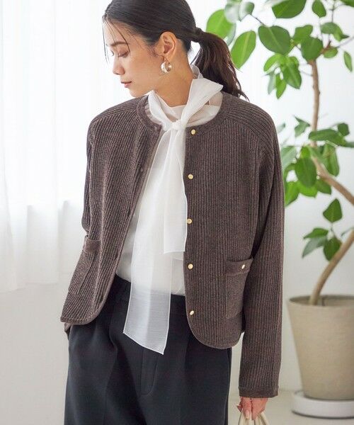 SHIPS / シップス カーディガン・ボレロ | 〈手洗い可能〉モール リブ クルーネック カーディガン | 詳細22