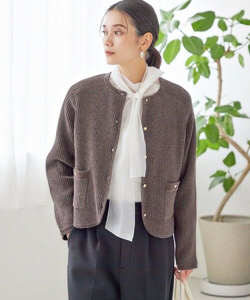 SHIPS / シップス カーディガン・ボレロ | 〈手洗い可能〉モール リブ クルーネック カーディガン | 詳細23
