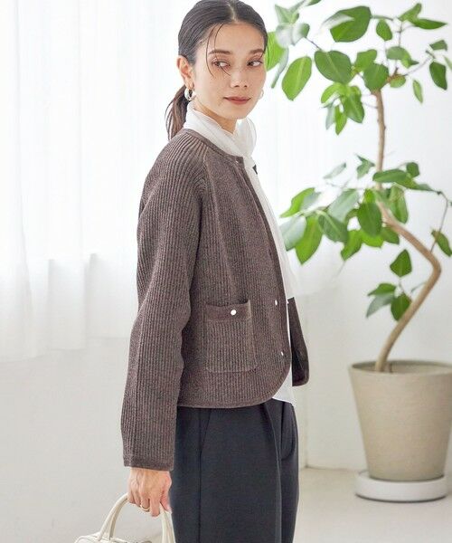 SHIPS / シップス カーディガン・ボレロ | 〈手洗い可能〉モール リブ クルーネック カーディガン | 詳細25