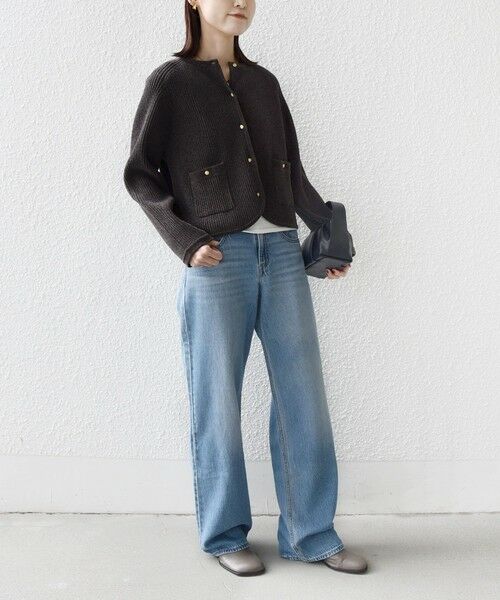 SHIPS / シップス カーディガン・ボレロ | 〈手洗い可能〉モール リブ クルーネック カーディガン | 詳細30