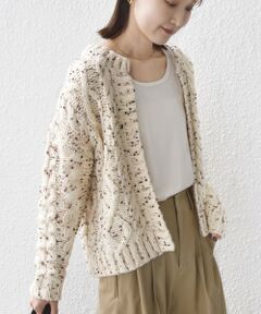 SHIPS / シップス カーディガン・ボレロ | 【WEB限定】〈手洗い可能〉ネップヤーン ケーブル ニット カーディガン
