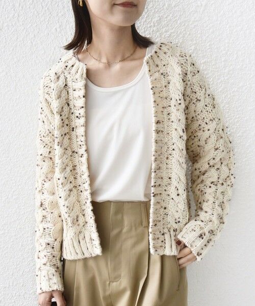 SHIPS / シップス カーディガン・ボレロ | 【WEB限定】〈手洗い可能〉ネップヤーン ケーブル ニット カーディガン | 詳細5