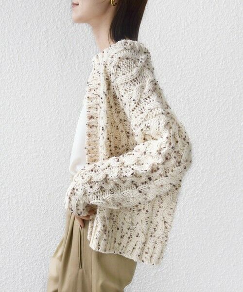 SHIPS / シップス カーディガン・ボレロ | 【WEB限定】〈手洗い可能〉ネップヤーン ケーブル ニット カーディガン | 詳細6