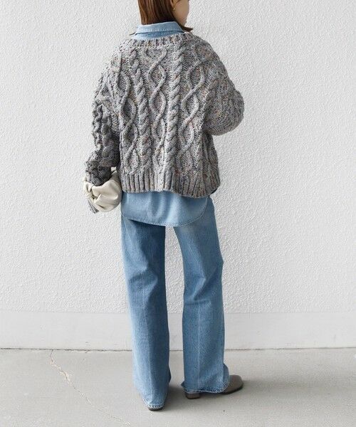 SHIPS / シップス カーディガン・ボレロ | 【WEB限定】〈手洗い可能〉ネップヤーン ケーブル ニット カーディガン | 詳細16