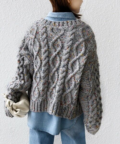 SHIPS / シップス カーディガン・ボレロ | 【WEB限定】〈手洗い可能〉ネップヤーン ケーブル ニット カーディガン | 詳細20