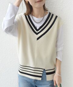 SHIPS / シップス ベスト | 【WEB限定】〈手洗い可能〉チルデン ニット ベスト