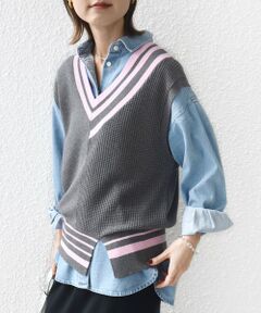 SHIPS / シップス ベスト | 【WEB限定】〈手洗い可能〉チルデン ニット ベスト