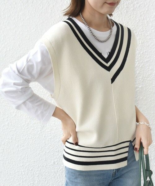 SHIPS / シップス ベスト | 【WEB限定】〈手洗い可能〉チルデン ニット ベスト | 詳細8