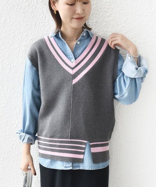 SHIPS / シップス ベスト | 【WEB限定】〈手洗い可能〉チルデン ニット ベスト | 詳細20