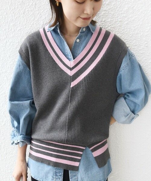 SHIPS / シップス ベスト | 【WEB限定】〈手洗い可能〉チルデン ニット ベスト | 詳細23