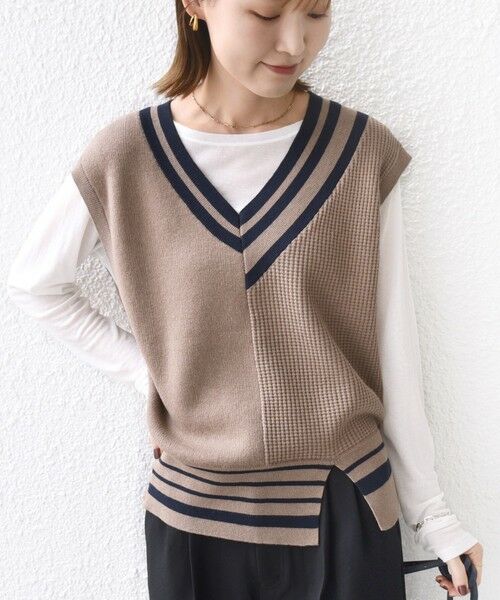 SHIPS / シップス ベスト | 【WEB限定】〈手洗い可能〉チルデン ニット ベスト | 詳細30