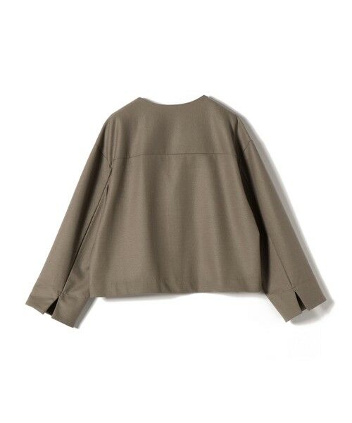 SHIPS / シップス ノーカラージャケット | SHIPS Primary Navy Label:〈手洗い可能〉ウール ジャージー ノーカラー ジャケット | 詳細2