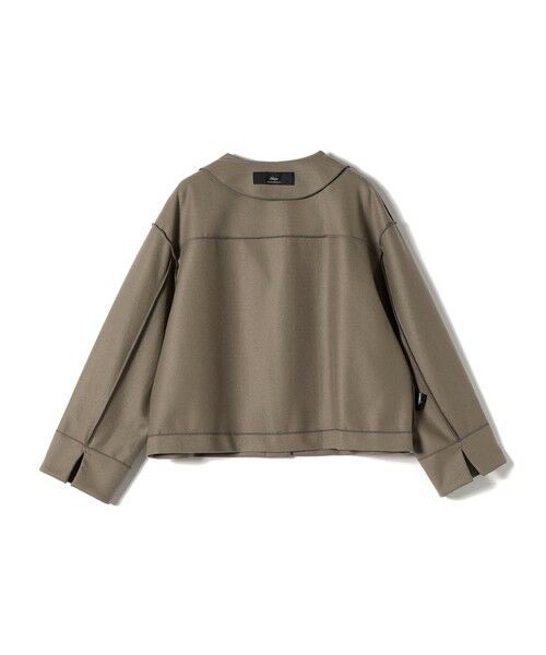 SHIPS / シップス ノーカラージャケット | SHIPS Primary Navy Label:〈手洗い可能〉ウール ジャージー ノーカラー ジャケット | 詳細4