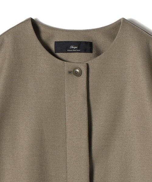 SHIPS / シップス ノーカラージャケット | SHIPS Primary Navy Label:〈手洗い可能〉ウール ジャージー ノーカラー ジャケット | 詳細5