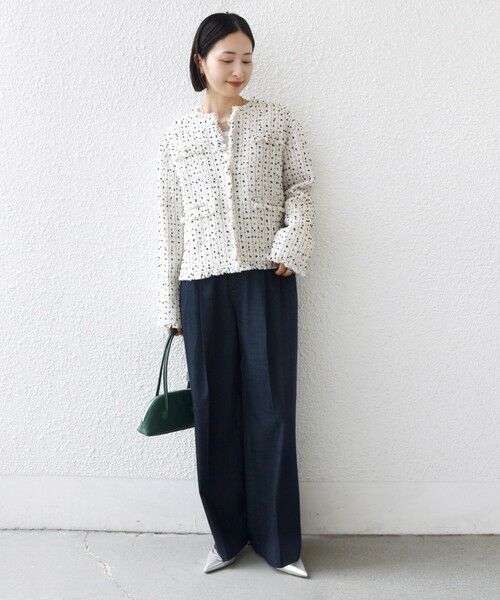 SHIPS / シップス ノーカラージャケット | 【SHIPS別注】troisiemeCHACO: ツイード ジャケット（セレモニー対応可） | 詳細1