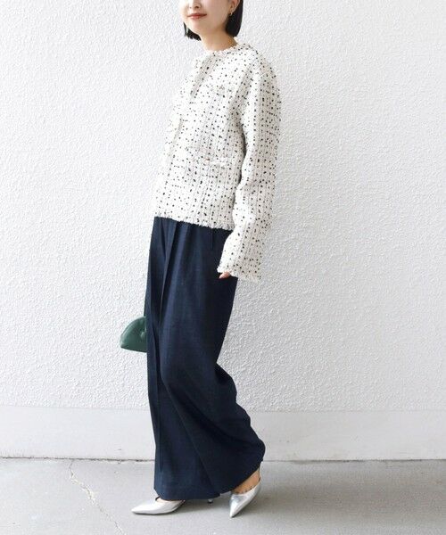 SHIPS / シップス ノーカラージャケット | 【SHIPS別注】troisiemeCHACO: ツイード ジャケット（セレモニー対応可） | 詳細2