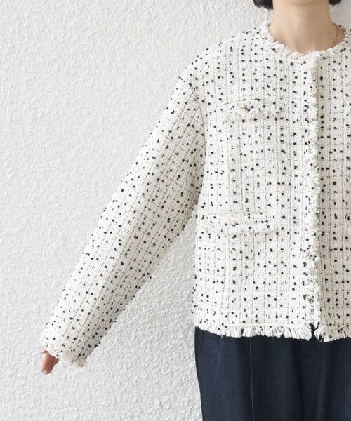 SHIPS / シップス ノーカラージャケット | 【SHIPS別注】troisiemeCHACO: ツイード ジャケット（セレモニー対応可） | 詳細15