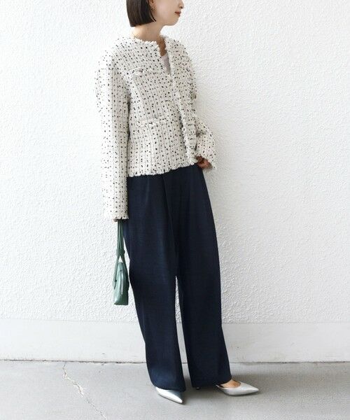 SHIPS / シップス ノーカラージャケット | 【SHIPS別注】troisiemeCHACO: ツイード ジャケット（セレモニー対応可） | 詳細4