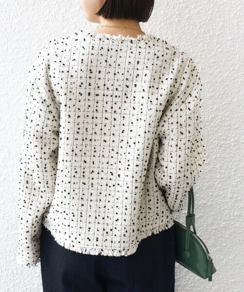 SHIPS / シップス ノーカラージャケット | 【SHIPS別注】troisiemeCHACO: ツイード ジャケット（セレモニー対応可） | 詳細7