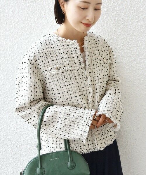 SHIPS / シップス ノーカラージャケット | 【SHIPS別注】troisiemeCHACO: ツイード ジャケット（セレモニー対応可） | 詳細8