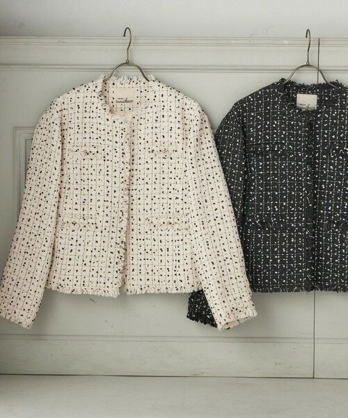 SHIPS / シップス ノーカラージャケット | 【SHIPS別注】troisiemeCHACO: ツイード ジャケット（セレモニー対応可） | 詳細9