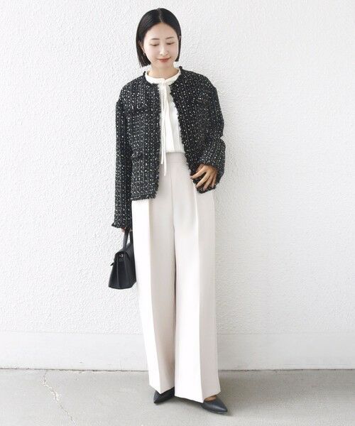 SHIPS / シップス ノーカラージャケット | 【SHIPS別注】troisiemeCHACO: ツイード ジャケット（セレモニー対応可） | 詳細16