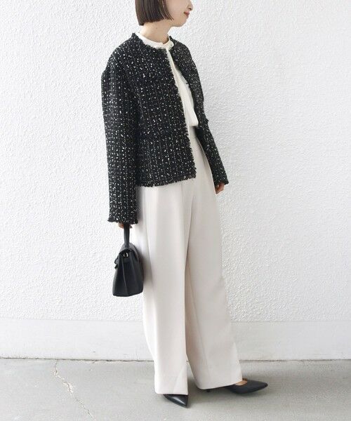 SHIPS / シップス ノーカラージャケット | 【SHIPS別注】troisiemeCHACO: ツイード ジャケット（セレモニー対応可） | 詳細19