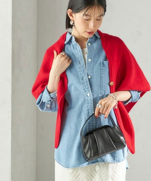 SHIPS for women/シップスウィメン 《予約》マルチウェイ 三角 ストール レッド ONE SIZE SHIPS for women/シップスウィメン 《予約》マルチウェイ 三角 ストール レッド ONE SIZE