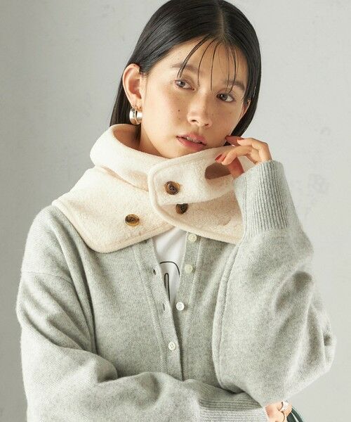 SHIPS / シップス マフラー・ショール・スヌード・ストール | 〈手洗い可能〉ボア フリース リバーシブル ネックウォーマー | 詳細1