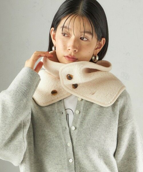 SHIPS / シップス マフラー・ショール・スヌード・ストール | 〈手洗い可能〉ボア フリース リバーシブル ネックウォーマー | 詳細2