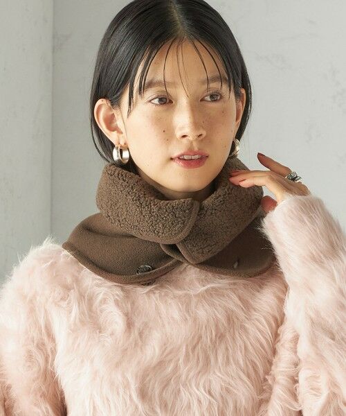 SHIPS / シップス マフラー・ショール・スヌード・ストール | 〈手洗い可能〉ボア フリース リバーシブル ネックウォーマー | 詳細15