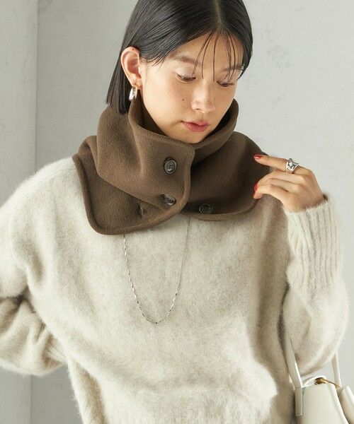 SHIPS / シップス マフラー・ショール・スヌード・ストール | 〈手洗い可能〉ボア フリース リバーシブル ネックウォーマー | 詳細11