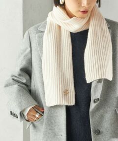 SHIPS / シップス マフラー・ショール・スヌード・ストール | 細幅 刺繍 ニット マフラー