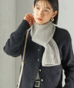 SHIPS / シップス マフラー・ショール・スヌード・ストール | 細幅 刺繍 ニット マフラー