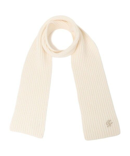 SHIPS / シップス マフラー・ショール・スヌード・ストール | 細幅 刺繍 ニット マフラー | 詳細6