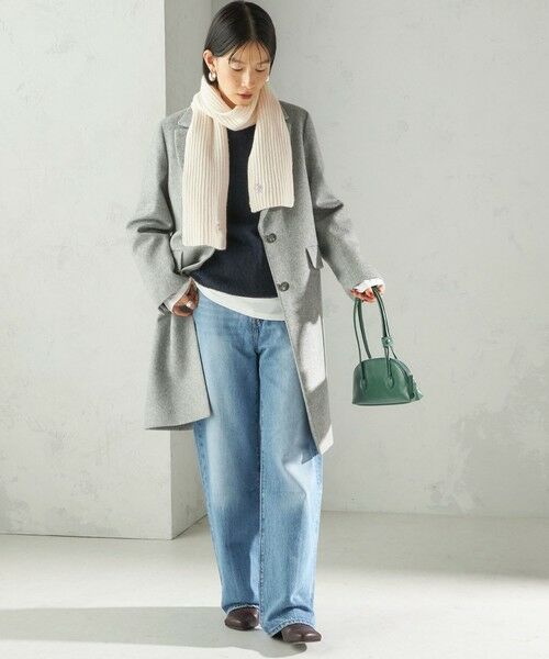 SHIPS / シップス マフラー・ショール・スヌード・ストール | 細幅 刺繍 ニット マフラー | 詳細4