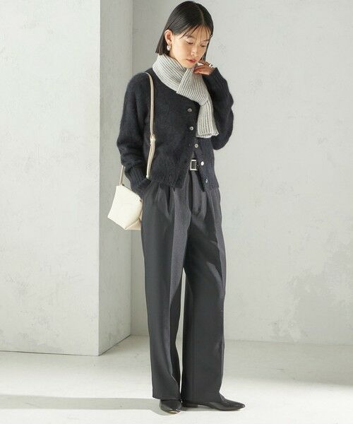 SHIPS / シップス マフラー・ショール・スヌード・ストール | 細幅 刺繍 ニット マフラー | 詳細12