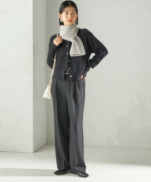 SHIPS / シップス マフラー・ショール・スヌード・ストール | 細幅 刺繍 ニット マフラー | 詳細10