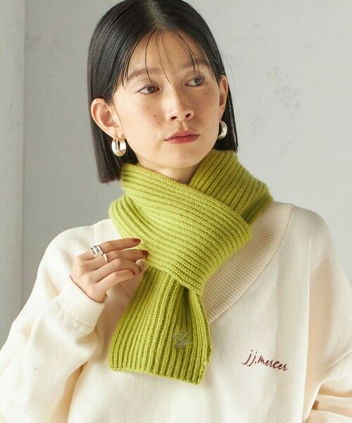 SHIPS / シップス マフラー・ショール・スヌード・ストール | 細幅 刺繍 ニット マフラー | 詳細17