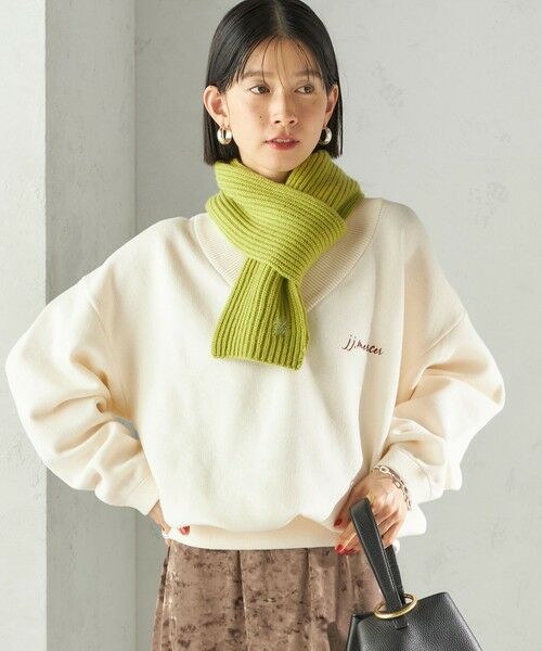 SHIPS / シップス マフラー・ショール・スヌード・ストール | 細幅 刺繍 ニット マフラー | 詳細18