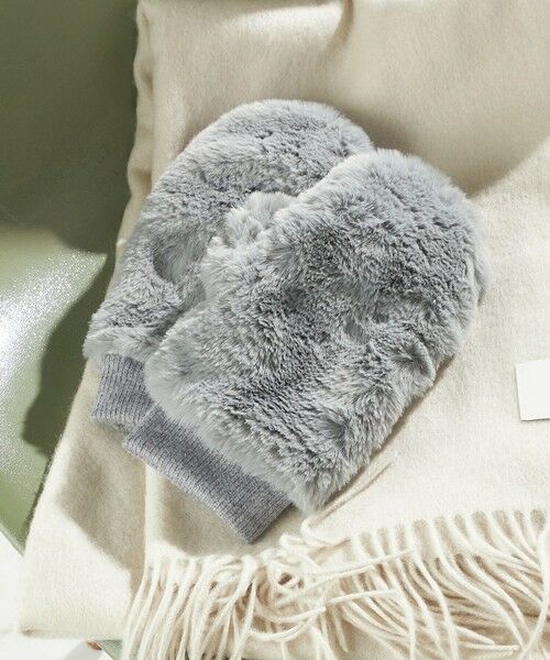 SHIPS / シップス 手袋 | フェイク ファー ミトン | 詳細1