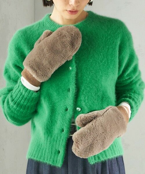 SHIPS / シップス 手袋 | フェイク ファー ミトン | 詳細4