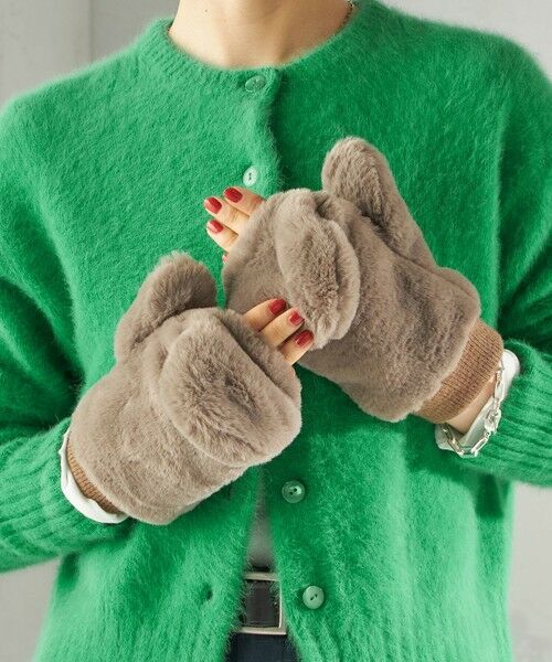 SHIPS / シップス 手袋 | フェイク ファー ミトン | 詳細5
