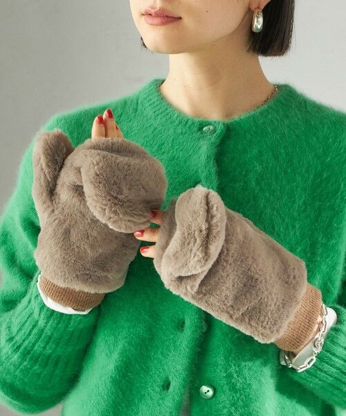 SHIPS / シップス 手袋 | フェイク ファー ミトン | 詳細6