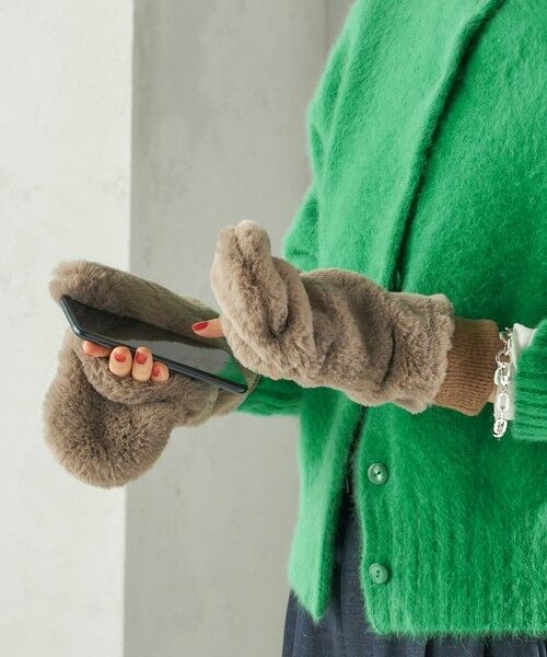 SHIPS / シップス 手袋 | フェイク ファー ミトン | 詳細7