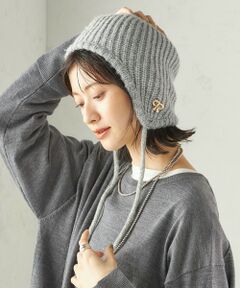 SHIPS / シップス ニットキャップ | perah: ブローチ 付 イヤー フラップ ラメ ニット キャップ