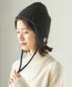 SHIPS / シップス ニットキャップ | perah: ブローチ 付 イヤー フラップ ラメ ニット キャップ
