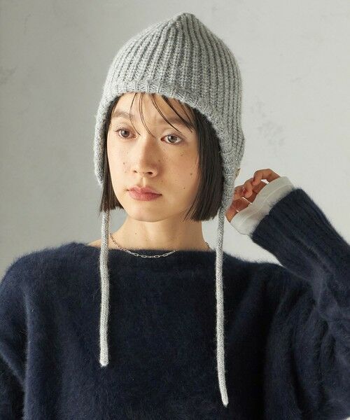 SHIPS / シップス ニットキャップ | perah: ブローチ 付 イヤー フラップ ラメ ニット キャップ | 詳細5